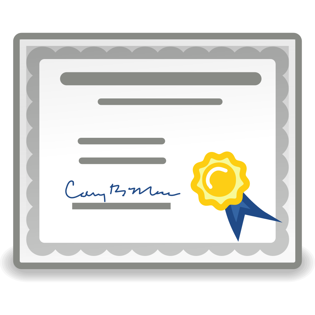 Image: certificate of completion