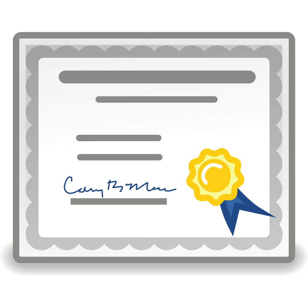 Image: certificate of completion